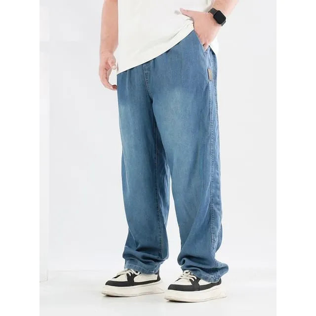 High Waist Washed Loose Fit Jeans