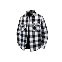 Long-Sleeve Plaid Button-Up Shirt