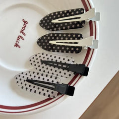 Polka Dot Acetate Hair Clip