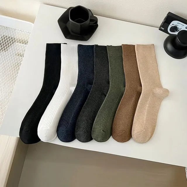 Plain Ribbed Socks