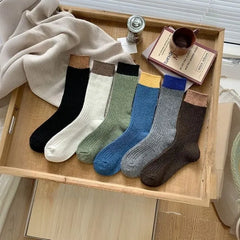 Two Tone Ribbed Socks