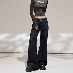 Low Waist Washed Flared Jeans (Various Designs)