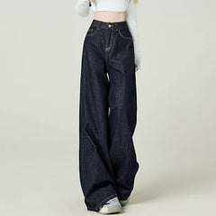 High Rise Unwashed Wide Leg Jeans