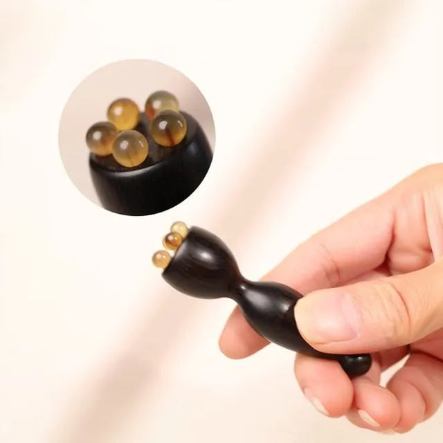 Horn Bead Wooden Eye Massager