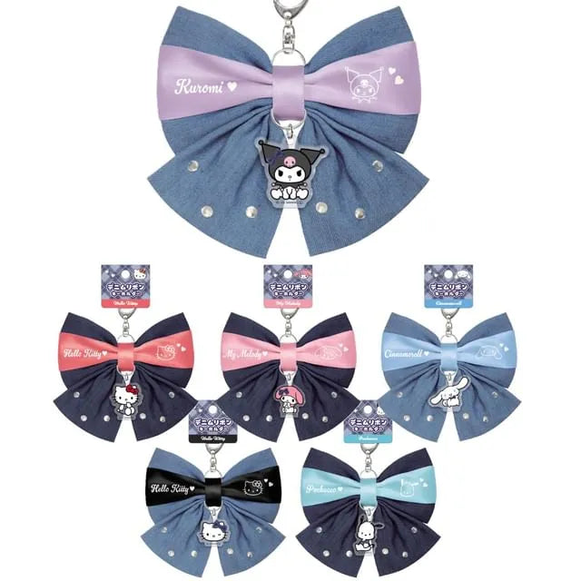Sanrio Denim Ribbon Bow Bag Charm