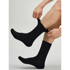 Set of 4 Pairs: Plain Ribbed Socks