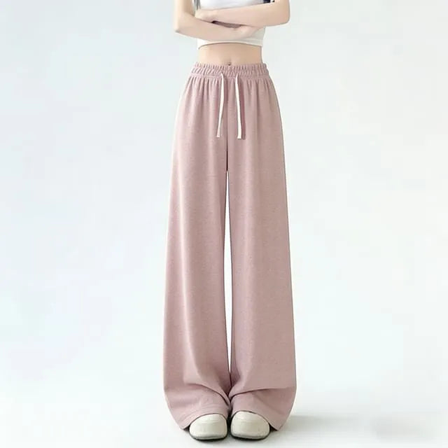 Drawstring Waist Plain Sweatpants