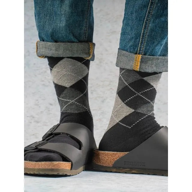 Set of 5: Argyle Crew Socks