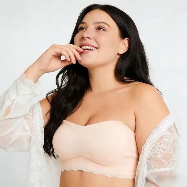 [90B - 120D] Plus Size Plain Bandeau