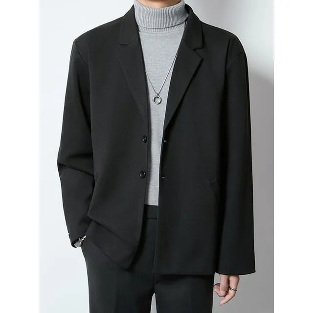 Plain Single-Breasted Blazer