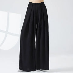 High Waist Plain Wide Leg Dance Pants