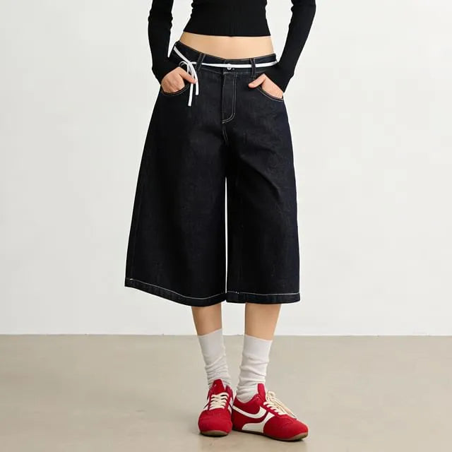 Low Rise Wide Leg Jorts