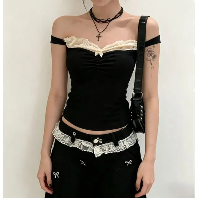 Lace Panel Camisole Top