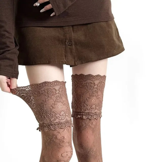 Lace Over the Knee Stockings