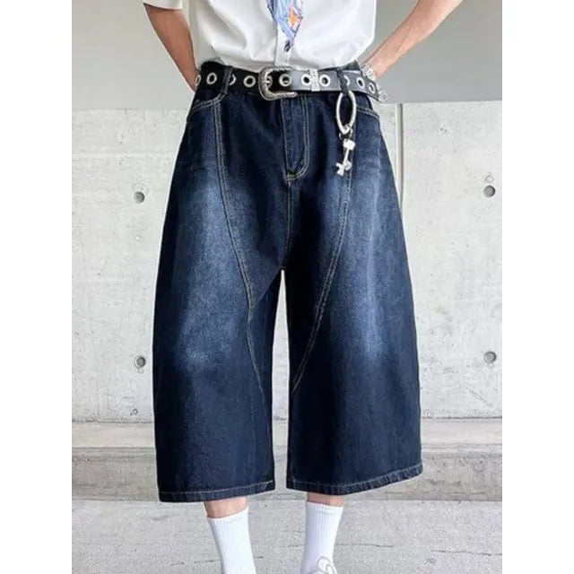 Mid Waist Barrel Leg Jorts