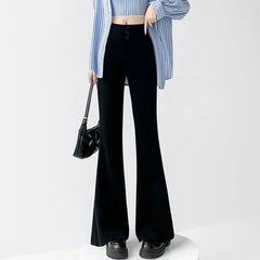 High Waist Plain Bootcut Sweatpants
