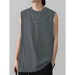 Crew Neck Plain Tank Top