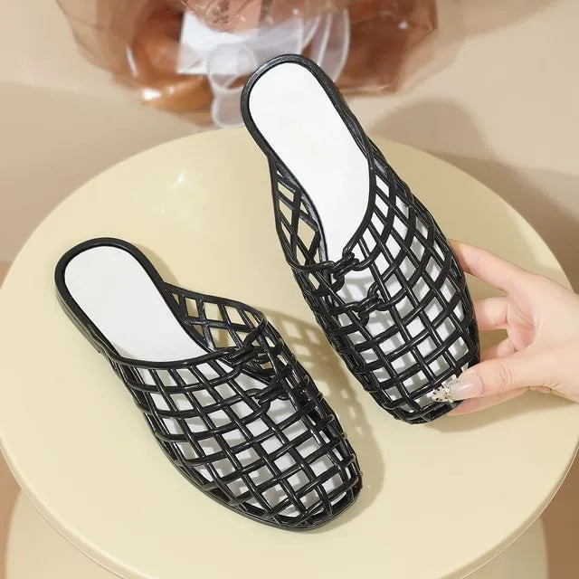 Jelly Cutout Slide Sandals