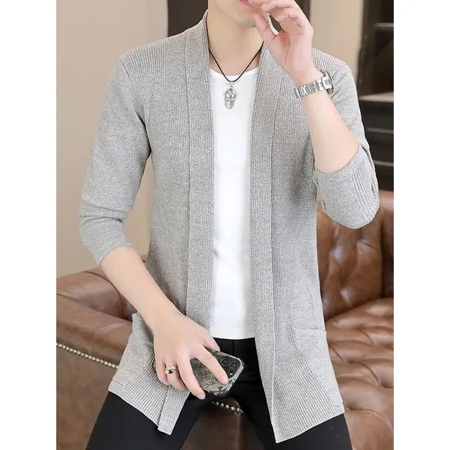 Plain Open Front Cardigan
