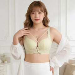 [90B - 115E] Plus Size Lace Panel Bra