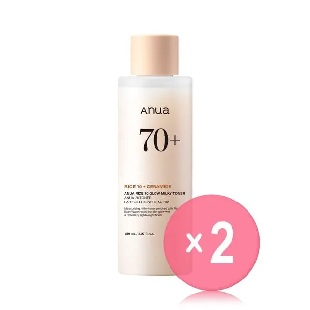 Rice 70 Glow Milky Toner 150ml 2pcs Bundle Set