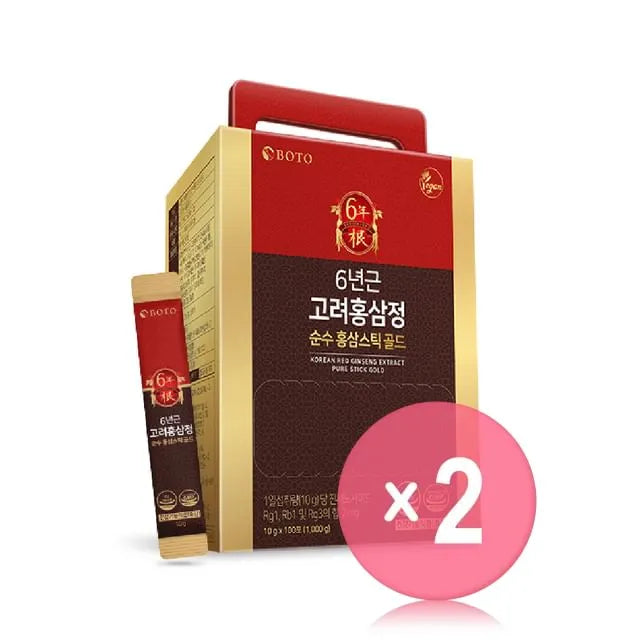 Korean Red Ginseng Extract Pure Stick Gold 2pcs Bundle Set