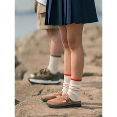 Set Of 2 Pairs: Contrast Trim Socks