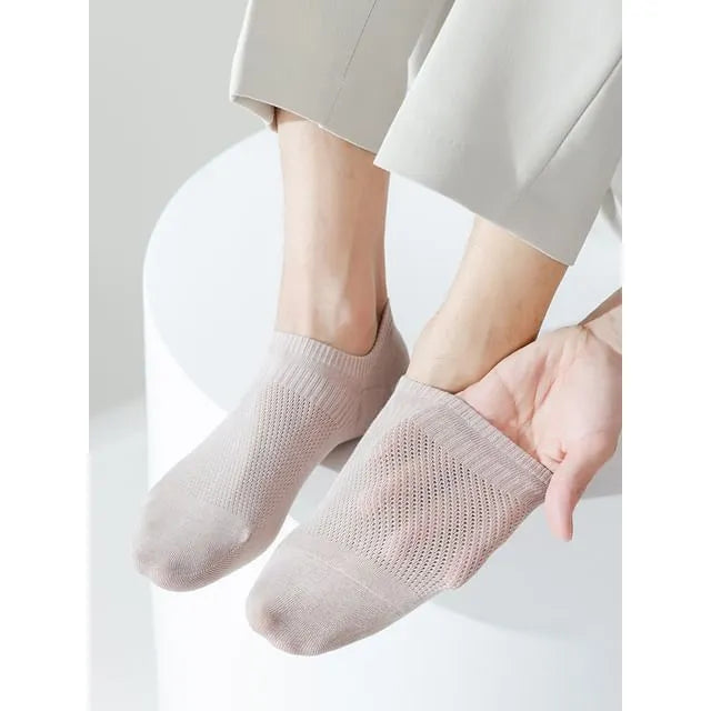 Set Of 2 Pairs: Plain Boat Socks