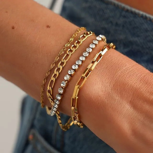 Chained Metallic Bracelet