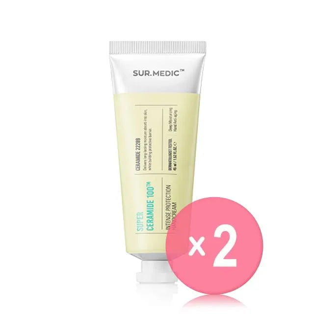 Surmedic Super Ceramide 100TM Intense Protection Hand Cream 2pcs Bundle Set