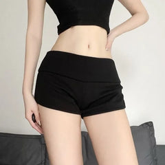 Low Waist Plain Hot Pants
