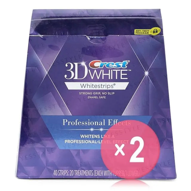 Crest 3D White Whitestrips Professional Effect 2pcs Bundle Set