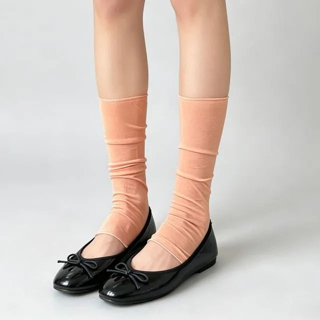 Plain Stirrup Long Socks Set