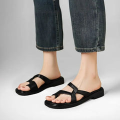 Toe-Loop Slide Sandals