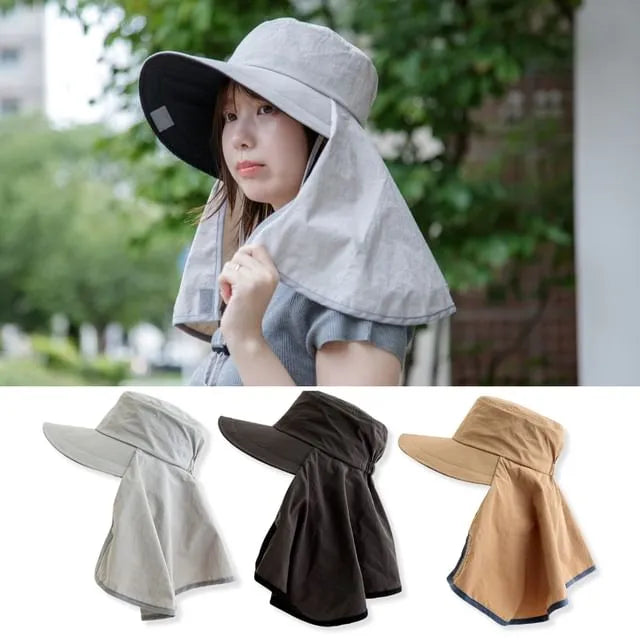 Veilna UPF50 Waterproof Wide Brim Sun Hat with Neck Flap