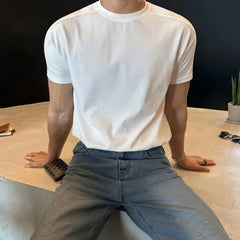 Plain Short-Sleeve Slim T-Shirt