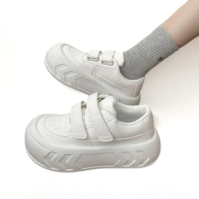 Platform Hook-and-Loop Strap Sneakers