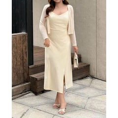 Plain Mesh Open Front Jacket