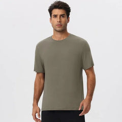 Short-Sleeve Crew Neck Plain Sports T-Shirt