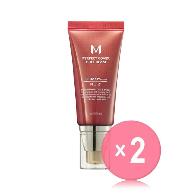 M Perfect Cover BB Cream SPF42 PA+++ - 7 Colors 2pcs Bundle Set