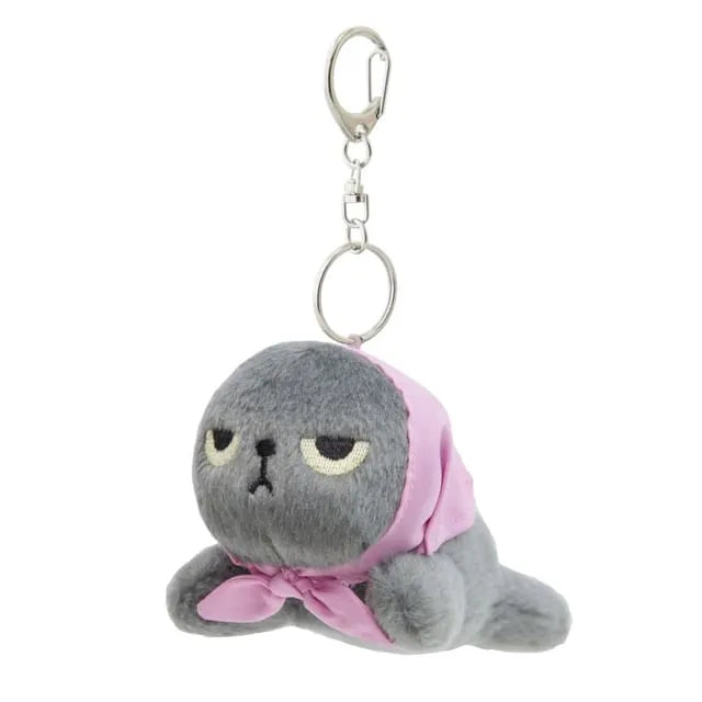 Cat Angry Machiko Lying Prone Plush Bag Charm