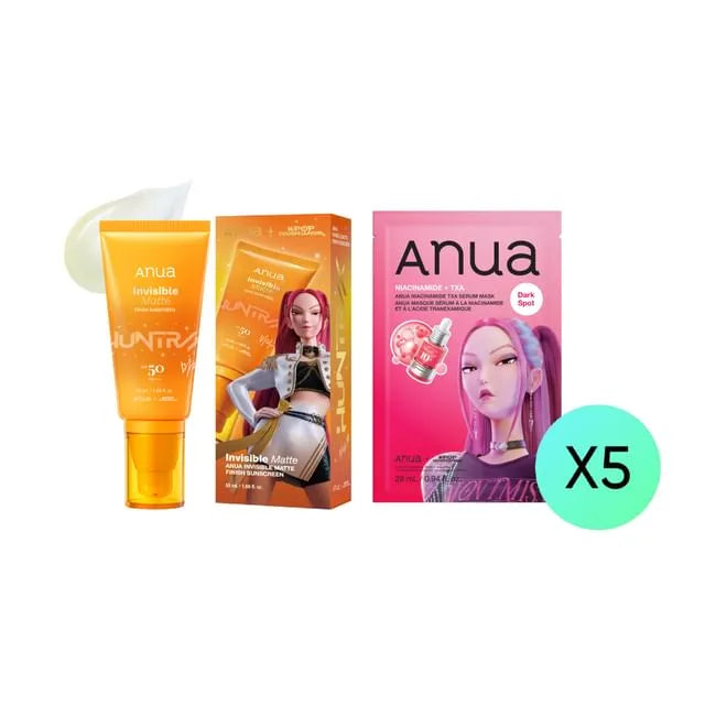 Bundle: Kpop Demon Hunters Invisible Matte Finish Sunscreen + Kpop Demon Hunters Niacinamide TXA Serum Mask
