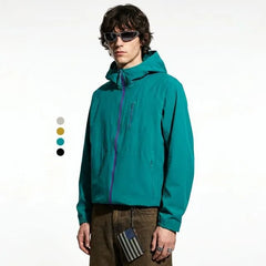 Outdoor Colorblock Hooded Light Jacket