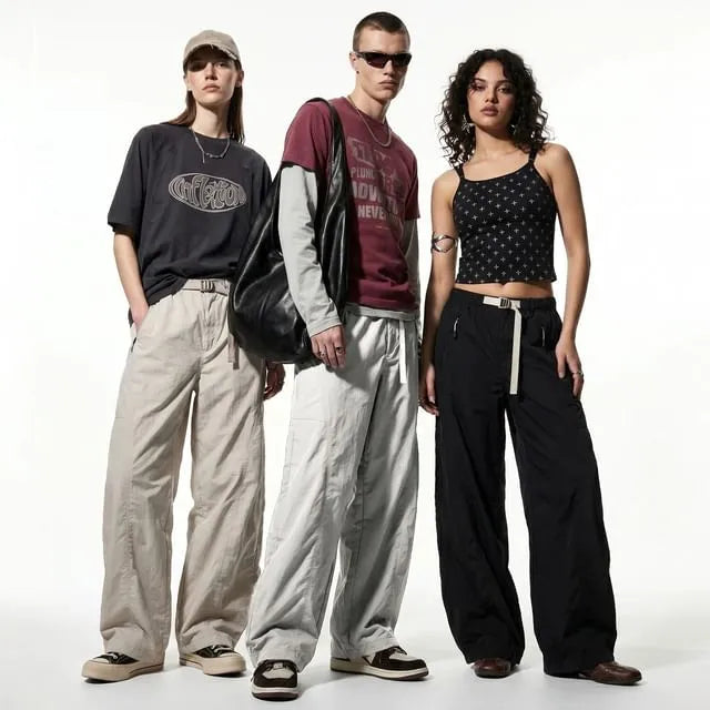 Unisex Outdoor Wide-Leg Curved Pants