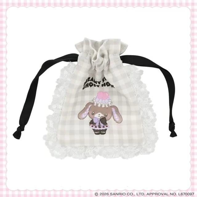 Sanrio Gingham Check Mini Drawstring Pouch Sugarbunnies Kurousa