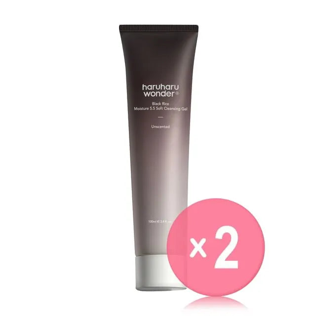 Black Rice Moisture 5.5 Soft Cleansing Gel 2pcs Bundle Set