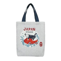 Cat Matildasan Canvas Tote Bag Off Gray