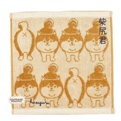 Dog Shibajiri Kun Towel Handkerchief Cream