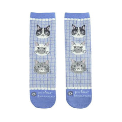 Parlor Land Cat Print Socks Blue