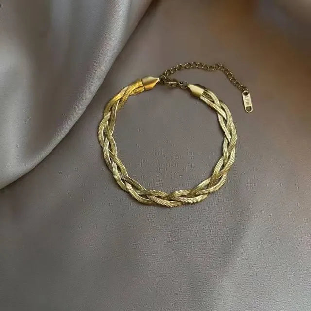 Tri Tone Twisted Bracelet